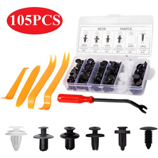 For Kia Hyundai Set Bumper Fender Liner Push Type Retainer Clips Fastener 100x For Kia Hyundai Set Bumper Fender Liner Push Type Retainer Clips Fastener 100x