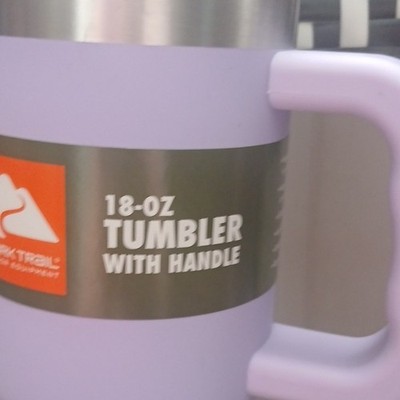 Ozark Trail Stainless Steel Plastic Tumbler Purple With Handle