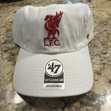 Liverpool FC Red & White "Coldzone" Snapback Hat 47 Brand Officially Licensed