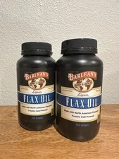 2 Barlean's Lignan Flax Oil 250 Softgels *Note Date* Gluten Free Cold Pressed