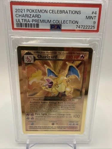 Charizard Metal Promo Pokemon Celebrations Ultra Premium Collection 4/102 PSA 9