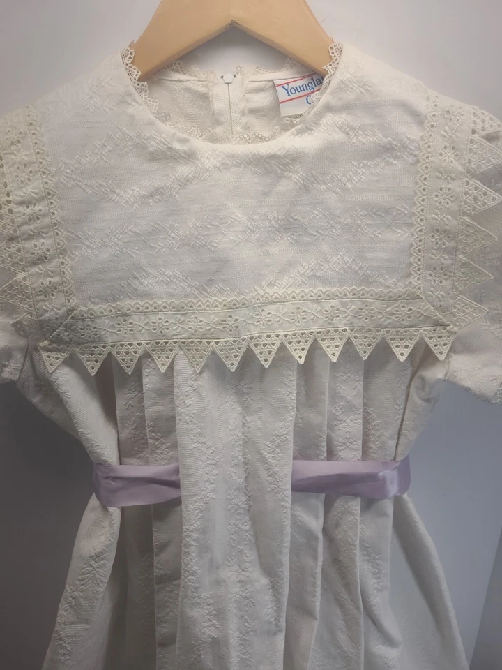 Youngland Couture vintage size 14 white dress made in USA - Image 4 of 4