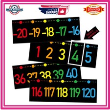 Number Line for Classroom Wall -20 to 120 Math Learning Bulletin Board Poster