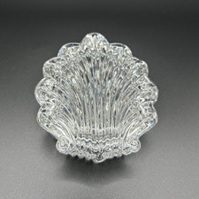 Vintage Sea Shell Shaped Small Glass Trinket Box