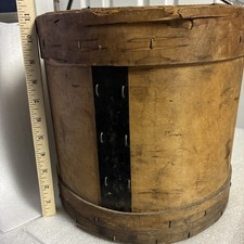 ¿Cubo de caja de madera antiguo abeto? Azúcar de madera americana vintage primitivo rústico