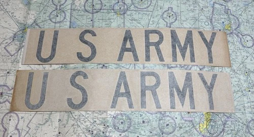 Vintage WW2 Korea US ARMY Military Willy’s Jeep Truck Black Decal Badge Large X2