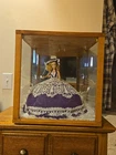 Vintage Doll With Hand Made Crochet Clothing In A Protective Box
