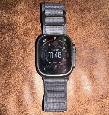 Apple Watch Ultra 49mm Gray Titanium Case  32GB With Extra Bands & Case