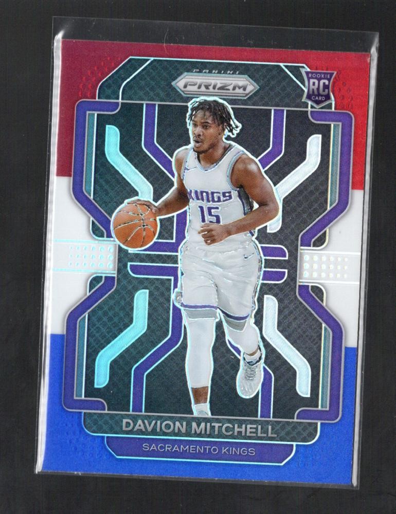 2021-22 Panini Prizm #312 Davion Mitchell Red White and Blue