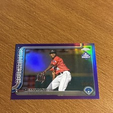 2025 Topps Pro Debut - Chrome Emiliano Teodo #PDC-95 Purple Refractor /125 