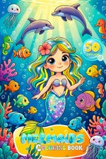 Mermaids coloring book: 50 Unique Mermaid Illustrations ,with Magical underwater