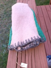Handmade 100 Wool And Buckskin Mittens