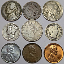 Old Obsolete US Coin Collection With Silver  Uncirculated 9 Coin Set  Lot 11 