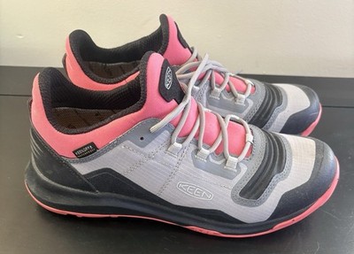 KEEN Tempo Flex Lightweight Hiking Shoes Waterproof Pink Gray Women s Size 9