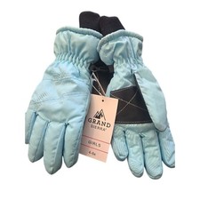 Grand Sierra Girls Light Blue Thinsulate Insulated Winter Ski Gloves Size 4-6x