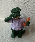 Vintage Disney Green Alligator/Crocodile Figurine in Purple Shirt, 3" Tall — photo 4