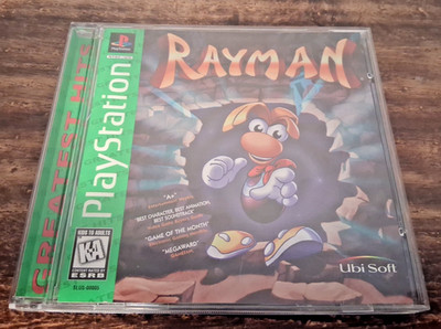 Rayman PS1 Greatest Hits CIB Complete Sony PlayStation 1 Game Tested & Working
