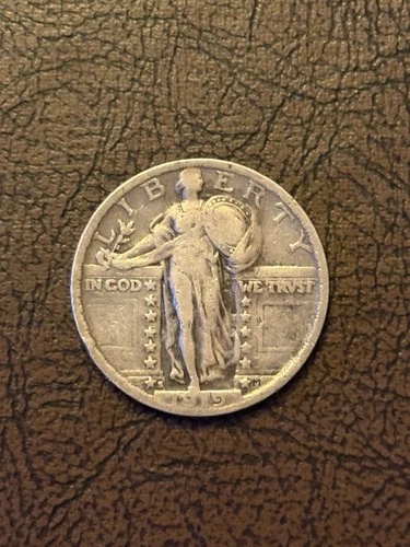 🔥1919-S Standing Liberty Quarter, Semi-Key Date, Tough Find, BID TO WIN!🔥