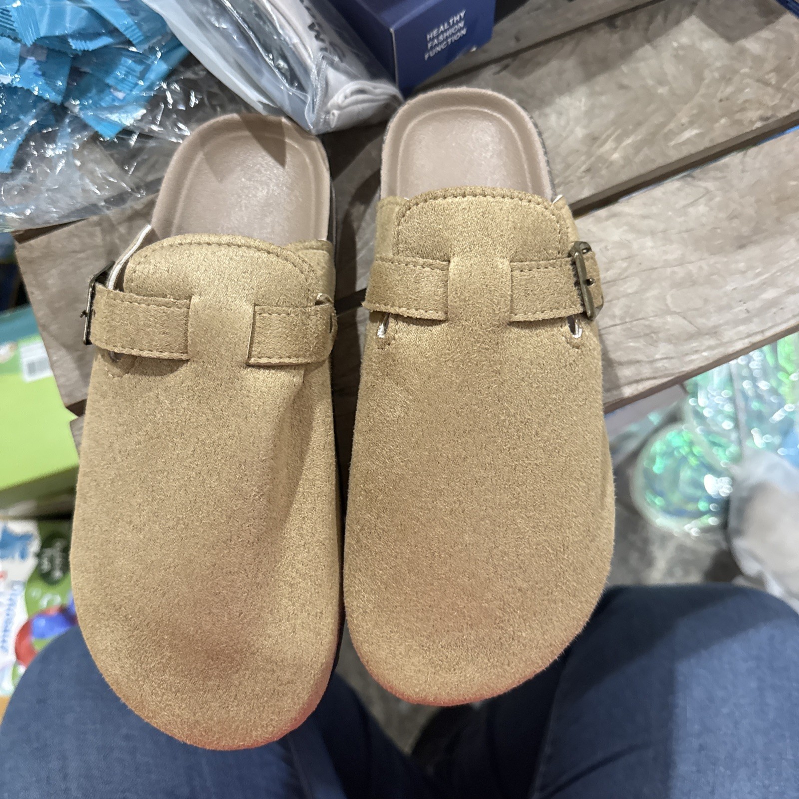 Women's Light Brown Clog￼Size 10 Adjustable Strap New
