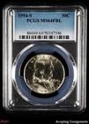 1954 S USA 50c Benjamin Franklin Liberty Bell Half Dollar Coin 50¢ PCGS MS64FBL