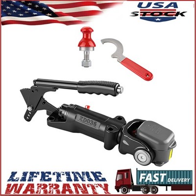 Trailer Hitch Coupler 3.5 Ton Capacity Off Road Swivel for Caravan ATV Black US