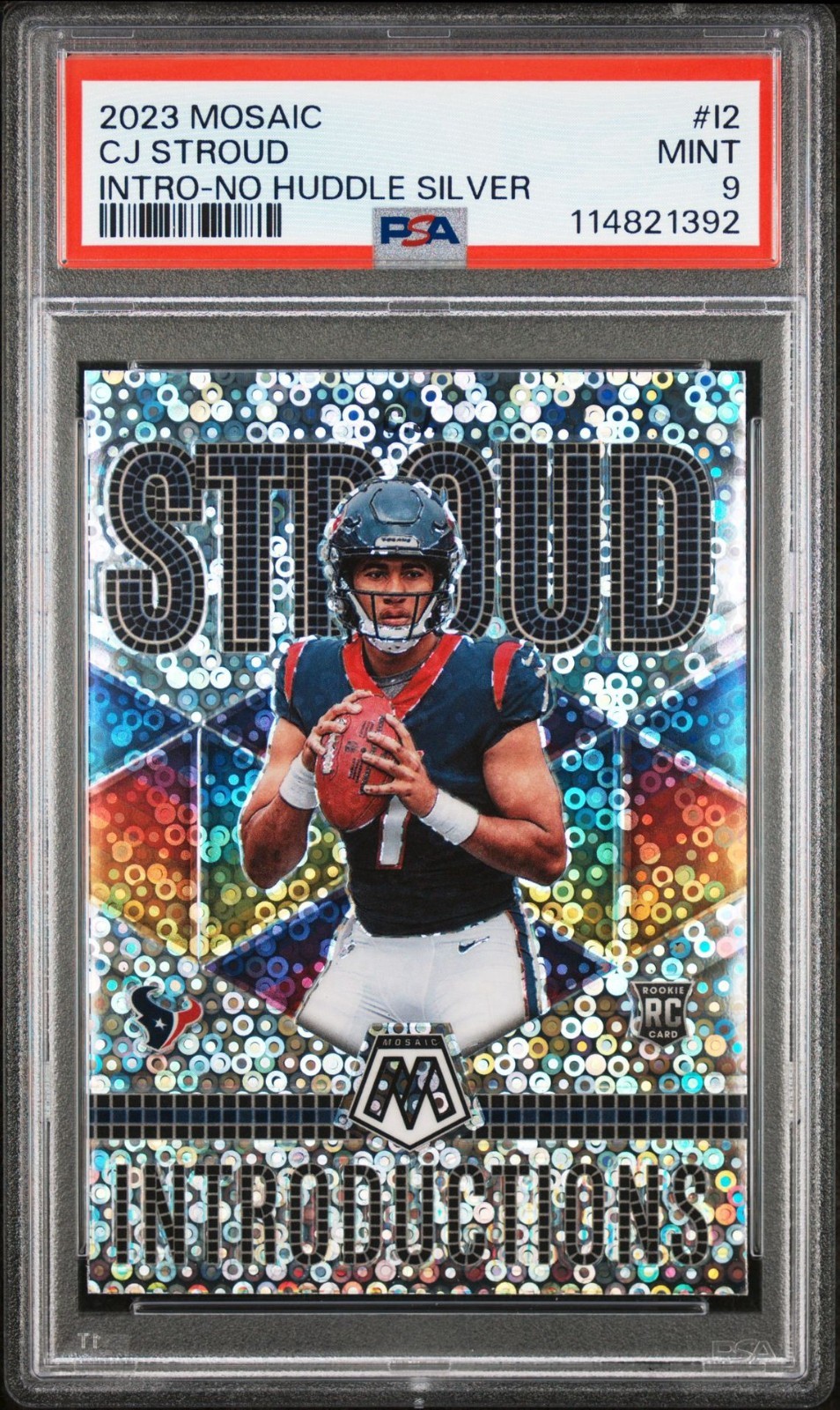 2023 Panini Mosaic PSA 9 Introductions C.J. Stroud #I-2 No Huddle Prizm (RC)