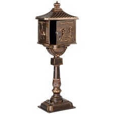 Large Post Mailbox with Post & Baffle Door, H...