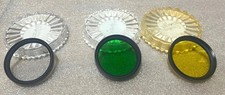 3 Vintage USA Tiffen 49mm filters yellow green clear