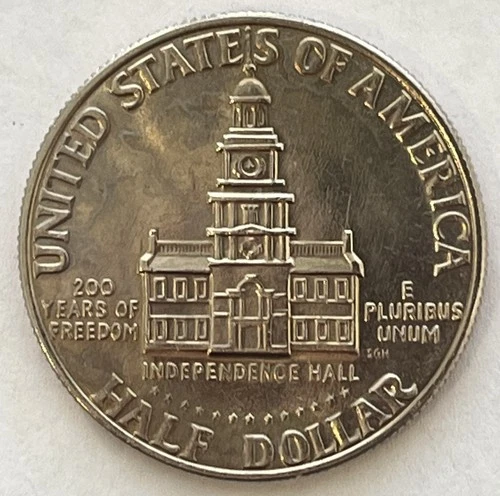 1976 Kennedy Clad Bicentennial Half Dollar Taken from a US Uncirculated Mint Set