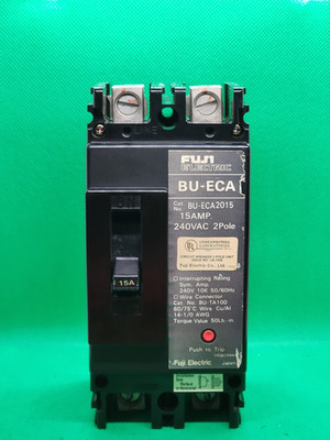 FUJI BU-ECA2015A 2POLE 240VAC 15A CIRCUIT BREAKER [3RE4-2]