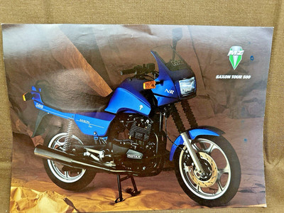 MZ SAXON TOUR 500 aus  Zschopau - Motorrad Prospektblatt - A4 Größe - NEU