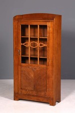 Stilvolle Jugendstil Vitrine Antike Holz Bücherschrank Eiche Antik Schrank