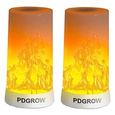 LED Flame Effect Light, Flame Lamp 4 Modes USB Rechargeable Fire Lights Indoo...