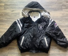 Vintage Pro Player Raiders Reversible Jacket XL Black/White NFL Experience