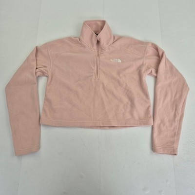 THE NORTH FACE Fleece Small 8 10 Pink Women's Crop Casual Warm Pullover Jumper