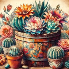 Diamond Art Kits for Adults, Cactus 14x14 inches, QY068