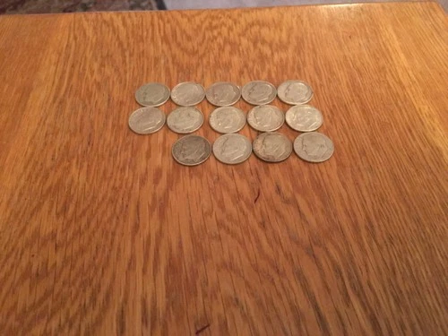 New ListingLot of 14 - Silver Roosevelt Dimes (1948-1964) - VG-AU - Nice Appearances