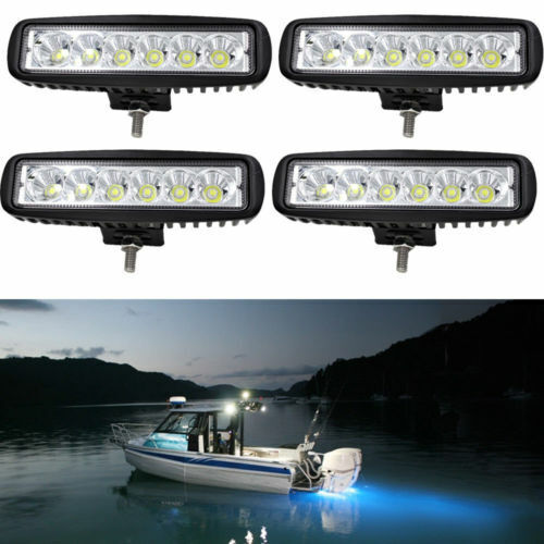 6inch black Spreader Deck Led Marine Lights (Set of 4) Boat Light 12v Top - Imagen 1 de 10