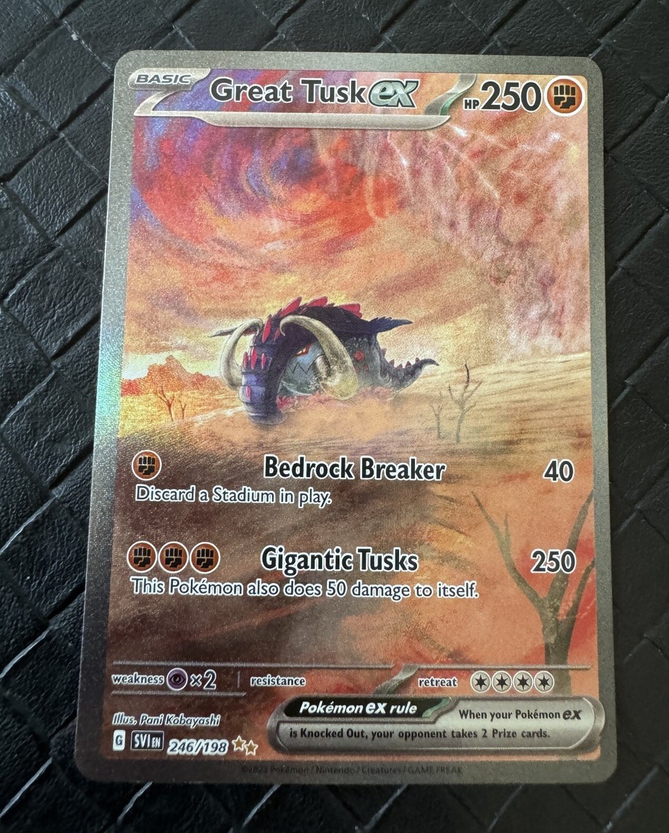 Great Tusk ex 246/198 Scarlet Violet Base Set Holo Special Rare
