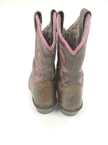 Dan Post Girls Size 12.5 D Majesty Purple Brown Square Toe DPC2947 - Picture 5 of 10