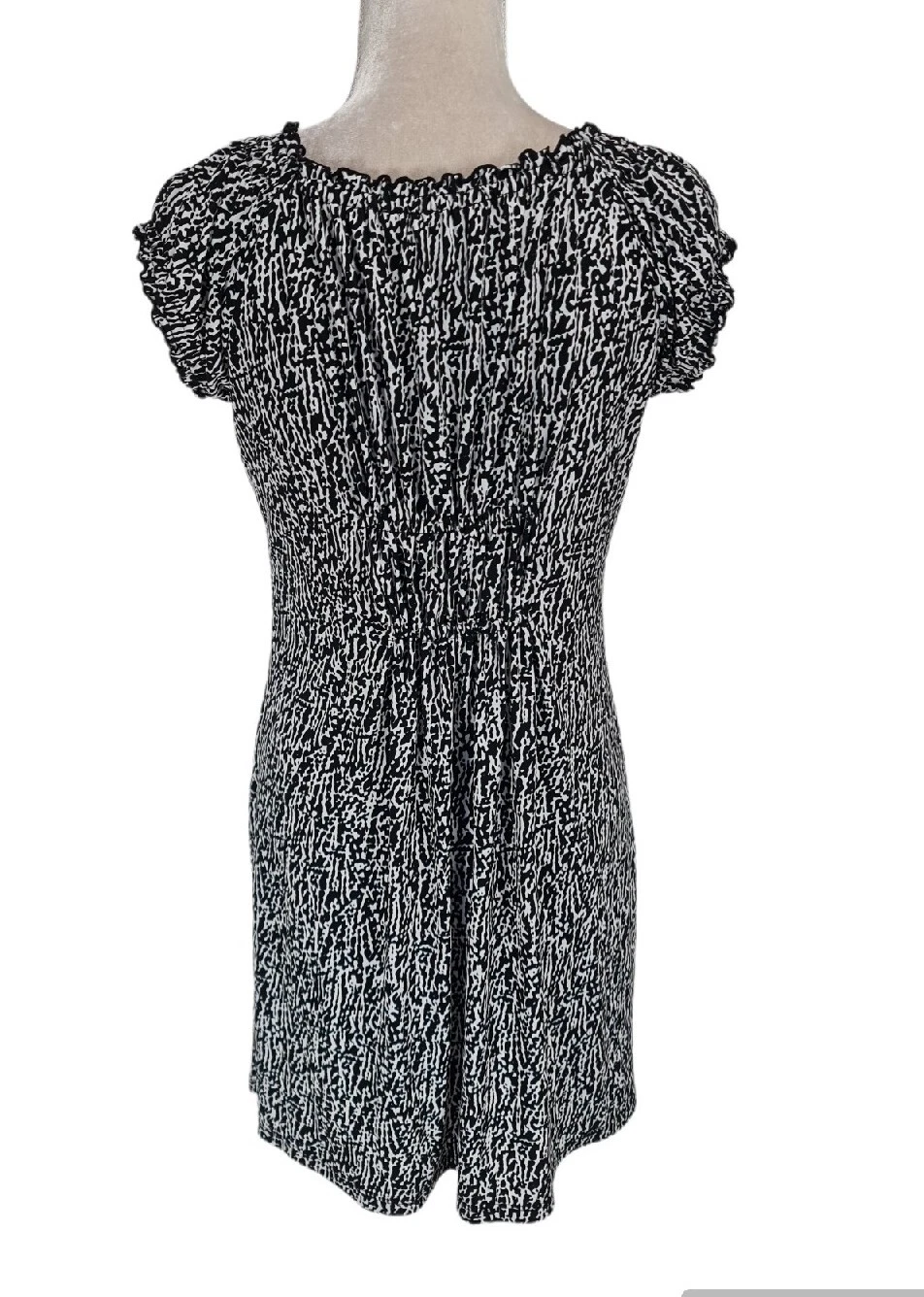 Abito donna MICHAEL KORS tubino lunghezza ginocchio Petti taglia PM nero bianco 146P