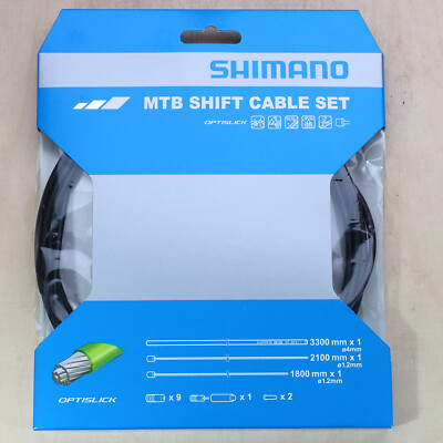 Shimano MTB Schaltzug optislick Länge 2100 1800 mm Ø 1,2 mm Edelstahl schwarz