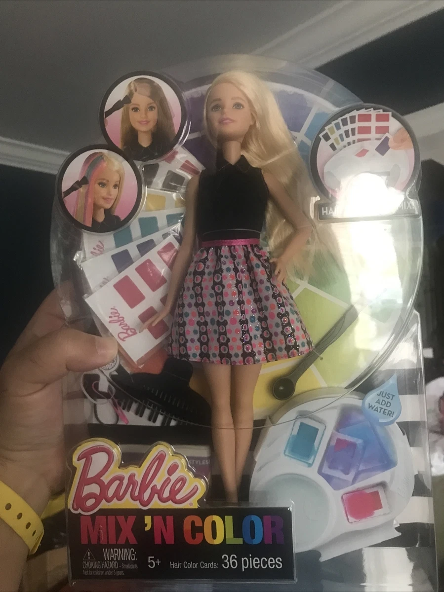 Blonde Barbie MIX N COLOR Paint on Haircolor NIP 2015