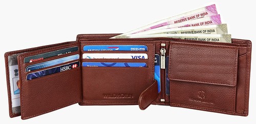 New Bi-fold Leather Wallet for Men Maroon Colour - Picture 4 of 8
