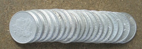 ORIGINAL ROLL 1890-P MORGAN SILVER DOLLARS.. CH/GEM BU