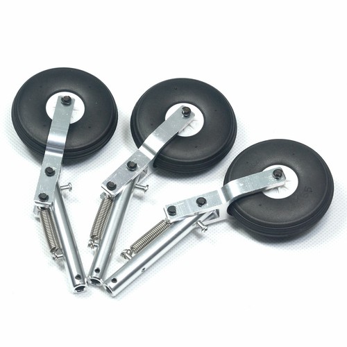 130mm Alum Offset Oleo Struts Landing Gear 5mm Recording with PU Tire Ø55*15mm - Picture 12 of 12