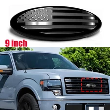 9" For Ford F150 Explorer Pickup Front Grill Tailgate Emblem US Flag Oval Badge