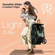 Ultra Air Lightweight Airplane Travel Stroller Compact One-Handed Fold 11.6lbs