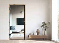 Exklusive Ganzglas Innentür - Komplettpaket inkl. Durat®-Zarge + Edelstahlgriff