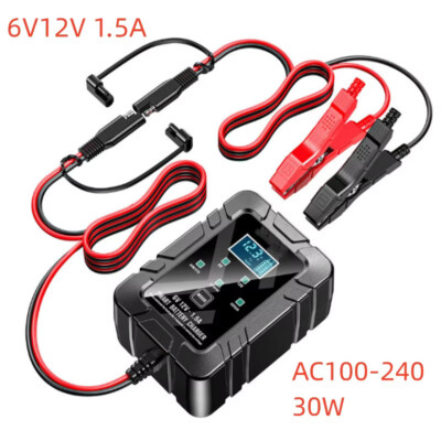 Car Maintainer Multiple LCD Display Full Automatic 6/12V Protect Battery Charger